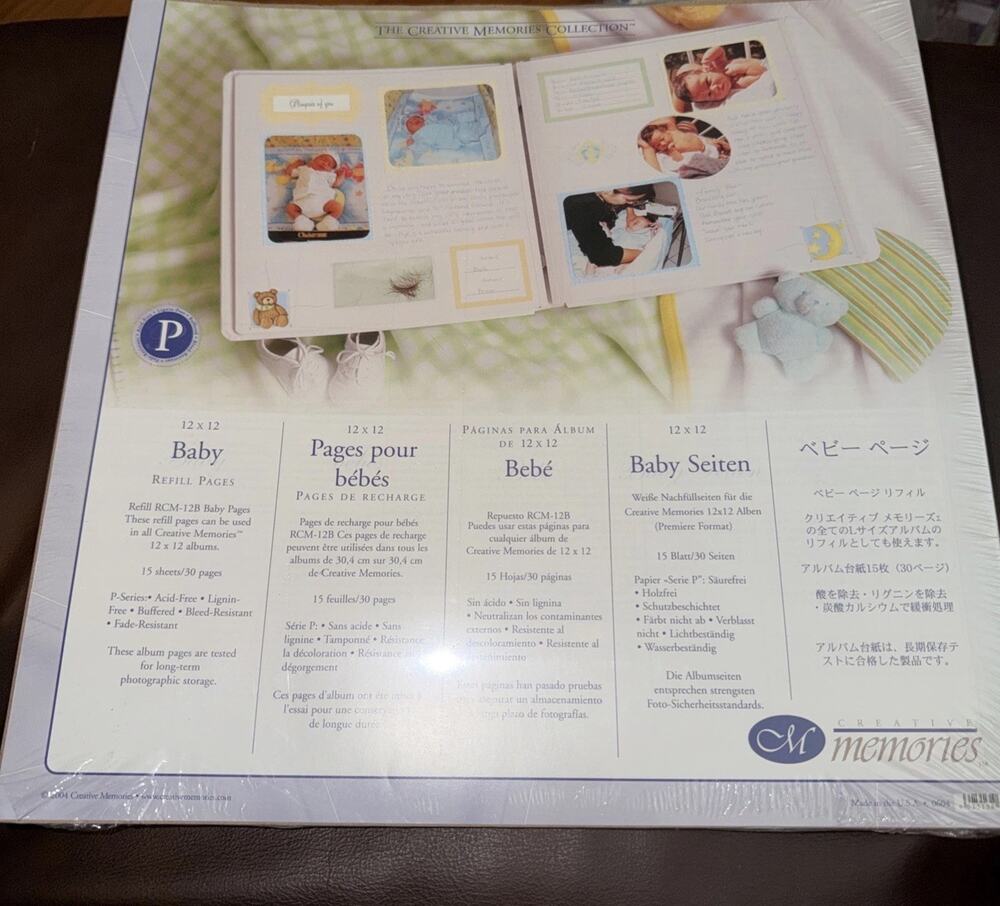 CREATIVE MEMORIES 2004 12 x 12 Inch BABY Refill Scrapbook Pages NEW In Factory